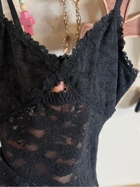 American Eagle Outfitters Black Lace Romper